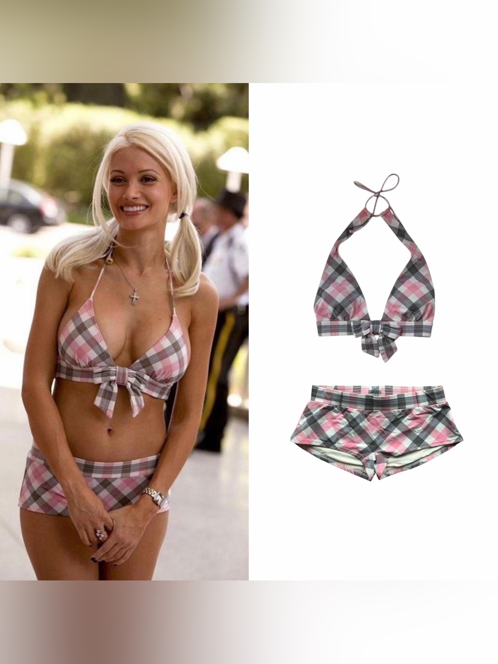 Gingham Bow Bikini Set - As Seen On Holly Madison (The Girls Next Door)